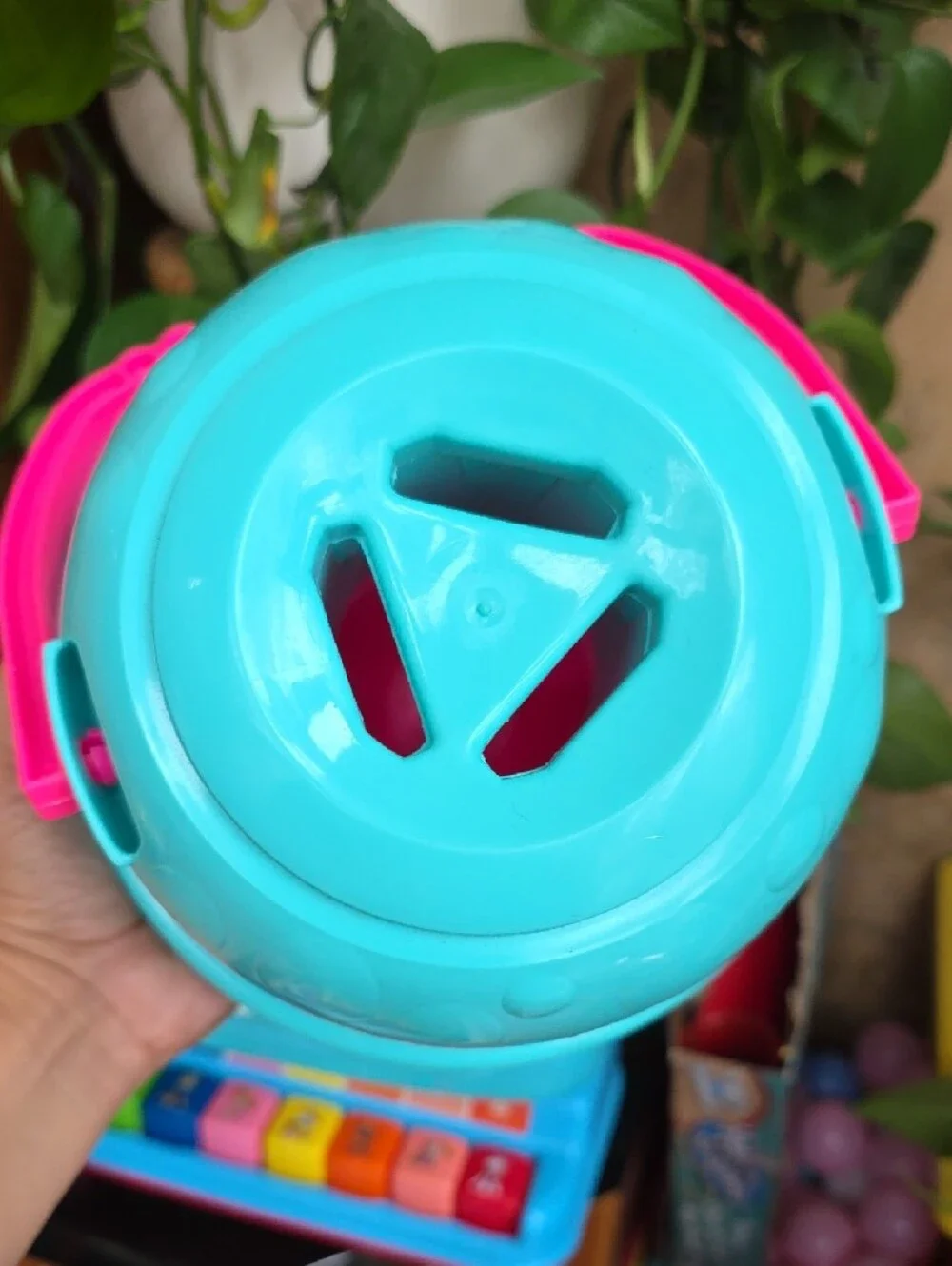 No-Spill Bubble Bucket - Pink & Turquoise